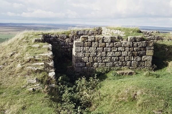 Hadrians Wall. Section of the grade I listed wall, built by order of the Emperor Hadrian