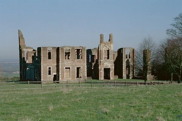 Houghton House. Ruins of the great house in Bedfordshire built by John Thorpe in 1615