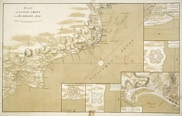 Kent coastal defences in 1740 J010166