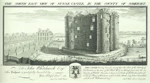 Nunney Castle engraving N070775