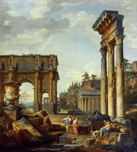 Panini - Roman Landscape with the Arch of Constantine J920081
