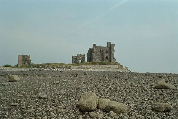 Piel Castle. Grade I listed ruins of castle, Piel Island, Barrow in Furness. IoE 388354