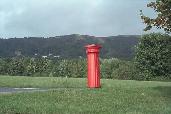 Pillar Box. Victorian Post Box alongside road, Malvern Hills, Worcestershire. IoE 152138