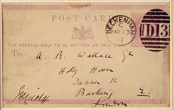 Postcard from Charles Darwin to A R Wallace K970337