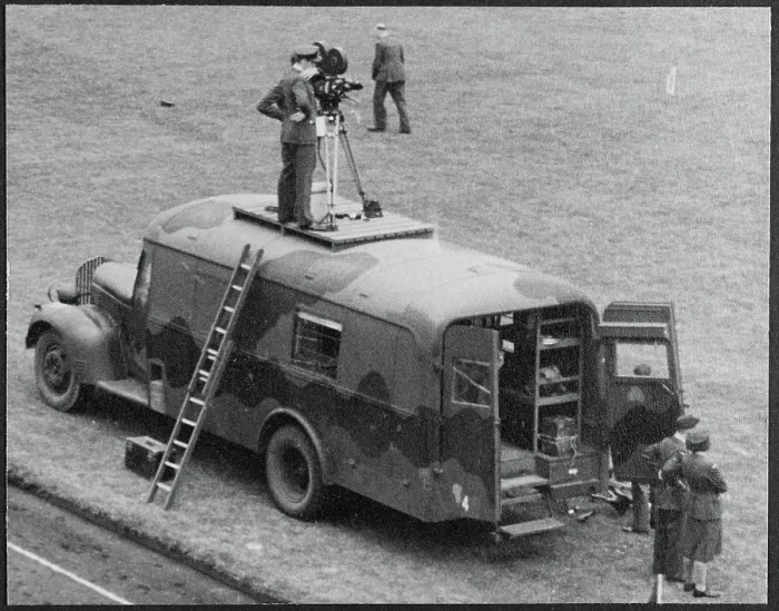 Framed Print : RAF personnel filming from the roof of a military truck chp01_07_01_166