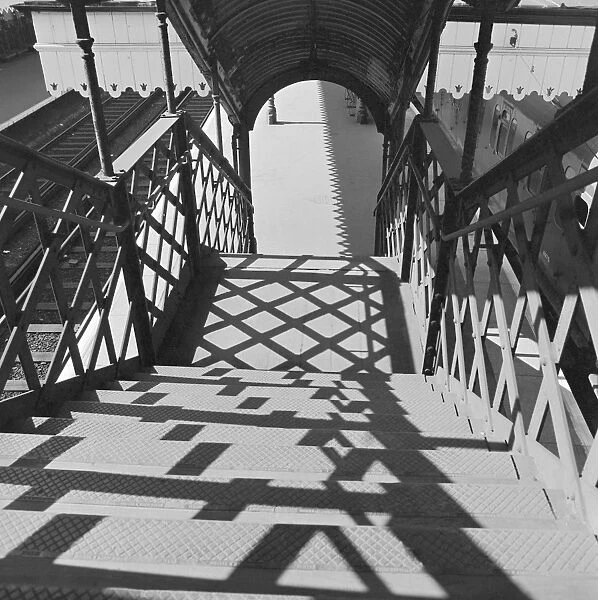 Railway station footbridge a062678