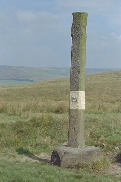 Reaps Cross. Wayside cross in an isolated position on wild moorland overlooking