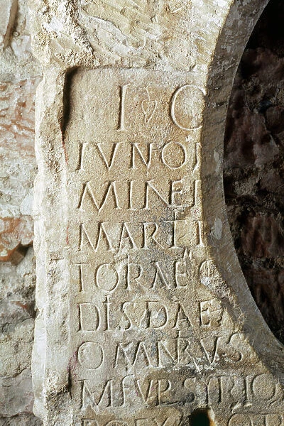 Reused Roman altar at Carlisle Castle K011557