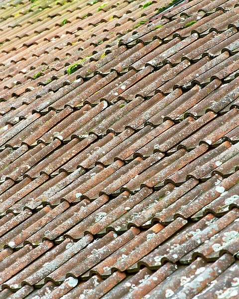 Roof tiles a059217. Detailed view of roof tiles