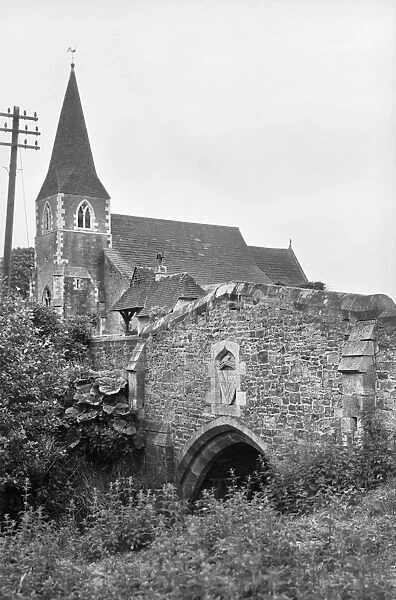 Sessay AA014068. St Cuthberts Church and the bridge over the Birdforth Beck