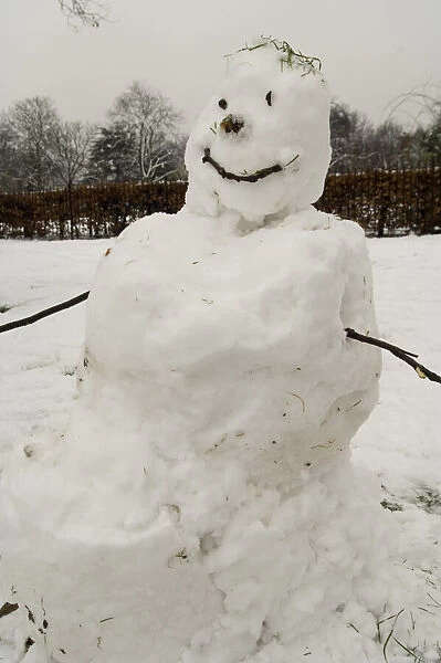 Snowman DP040440. Snowscapes in Greenwich Park, London. A snowman
