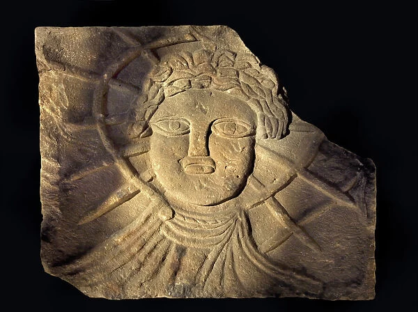 Stone carving of Sol N080063
