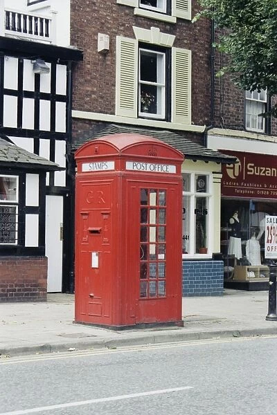 Telephone Box. A rare example of a K4 telephone kiosk