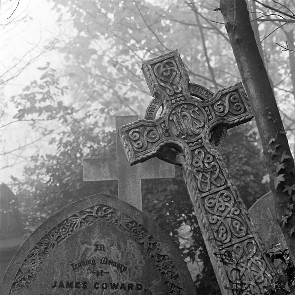 Tomb stones a074598. HIGHGATE CEMETERY, London