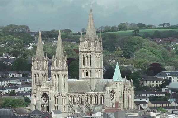 Truro Cathedral. The grade I listed building, viewed