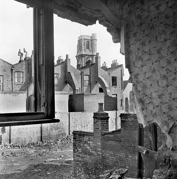 View from a house undergoing demolition a066035