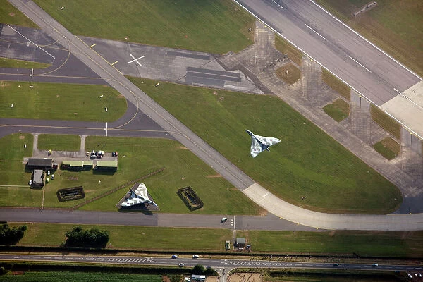 Vulcan 20914_015. Last flying Vulcan bomber taking off from RAF Waddington, Lincolnshire