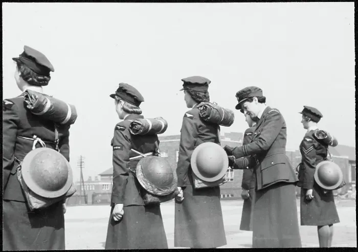 Framed Print : WAAF trainees preparing for fire picquet duty chp01_07_01_089 Framed Print : WAAF trainees preparing for fire picquet duty chp01_07_01_089