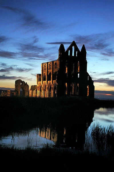 Whitby Abbey at sunset N080808