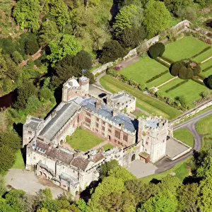 aerial CASTLE COUNTRY HOUSE WALLED GARDEN
