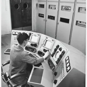 BBC Transmitter Control Desk Print, c.1951 BBC Transmitter Control Desk Print, c.1951