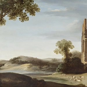 Breenbergh - Landscape with Classical Ruins & Figures N070603<br>Breenbergh - Landscape with Classical Ruins & Figures N070603
