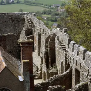 Carisbrooke Castle Print: West View from the Keep