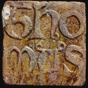 Ceramic tile, Castle Acre Priory K971194