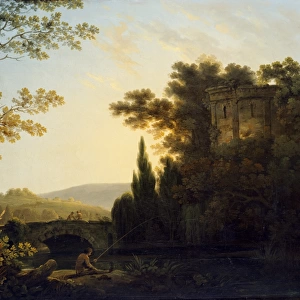 Corbould - Classical Landscape with a Temple J910517