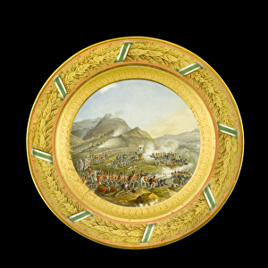 Dessert plate depicting the Battle of Fuentes d Onoro N081119