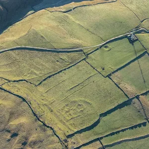 Print of Iron Age earthwork remains in North Yorkshire landscape Print of Iron Age earthwork remains in North Yorkshire landscape