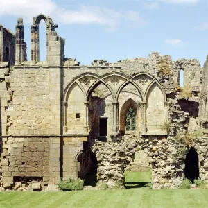 Easby Abbey Print: West Range Guest Chambers