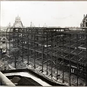 Engineering and Construction Photographic Print Collection: Steel frame construction