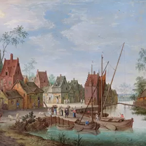 Gysels - A Flemish Village: the River Landing Stage N070602