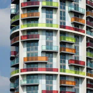 Print of Icona Point, a 18-storey tower in Stratford