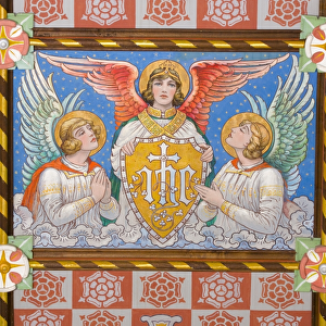 Painted ceiling, St Nicholas Chapel, Carisbrooke Castle N080374