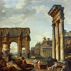 Panini - Roman Landscape with the Arch of Constantine J920081