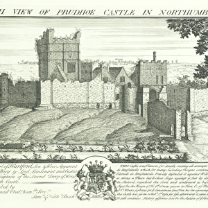 Prudhoe Castle engraving N070743