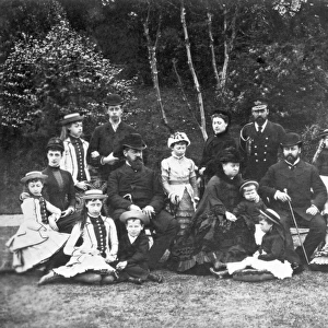 Queen Victoria and a group of royalty at Osborne 1881 D880016