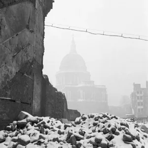 St Pauls Cathedral Print, 1947