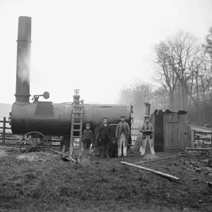 Steam Power Print, Charwelton Quarry Scene Steam Power Print, Charwelton Quarry Scene