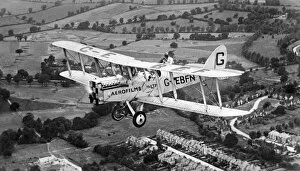 Biplanes Collection: Aerofilms plane in flight AFL03_aerofilms_c325
