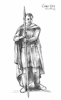 People in the Past Illustrations Collection: Anglo-Saxon man N090546
