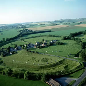 Avebury World Heritage Site Collection: Avebury from the air K040333