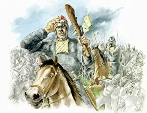 People in the Past Illustrations Collection: Battle of Hastings J000018