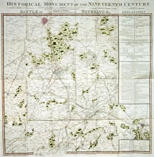 Wellington Collection: Battle of Waterloo map J020089
