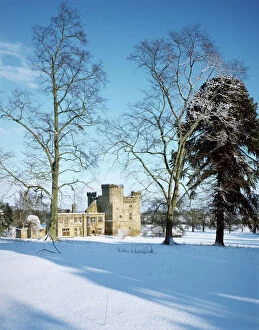 Images Dated 28th July 2011: Belsay Castle in snow J860383