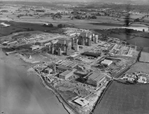 Nuclear Power Station Collection: Berkeley Power Station from the air 1960 JLP01_08_058401a