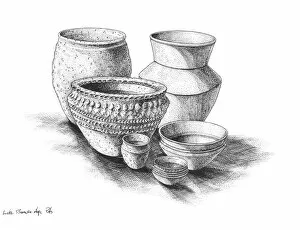 Prehistory Illustrations Collection: Bronze Age pottery N980006
