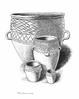 Prehistory Illustrations Collection: Bronze Age pottery N980007
